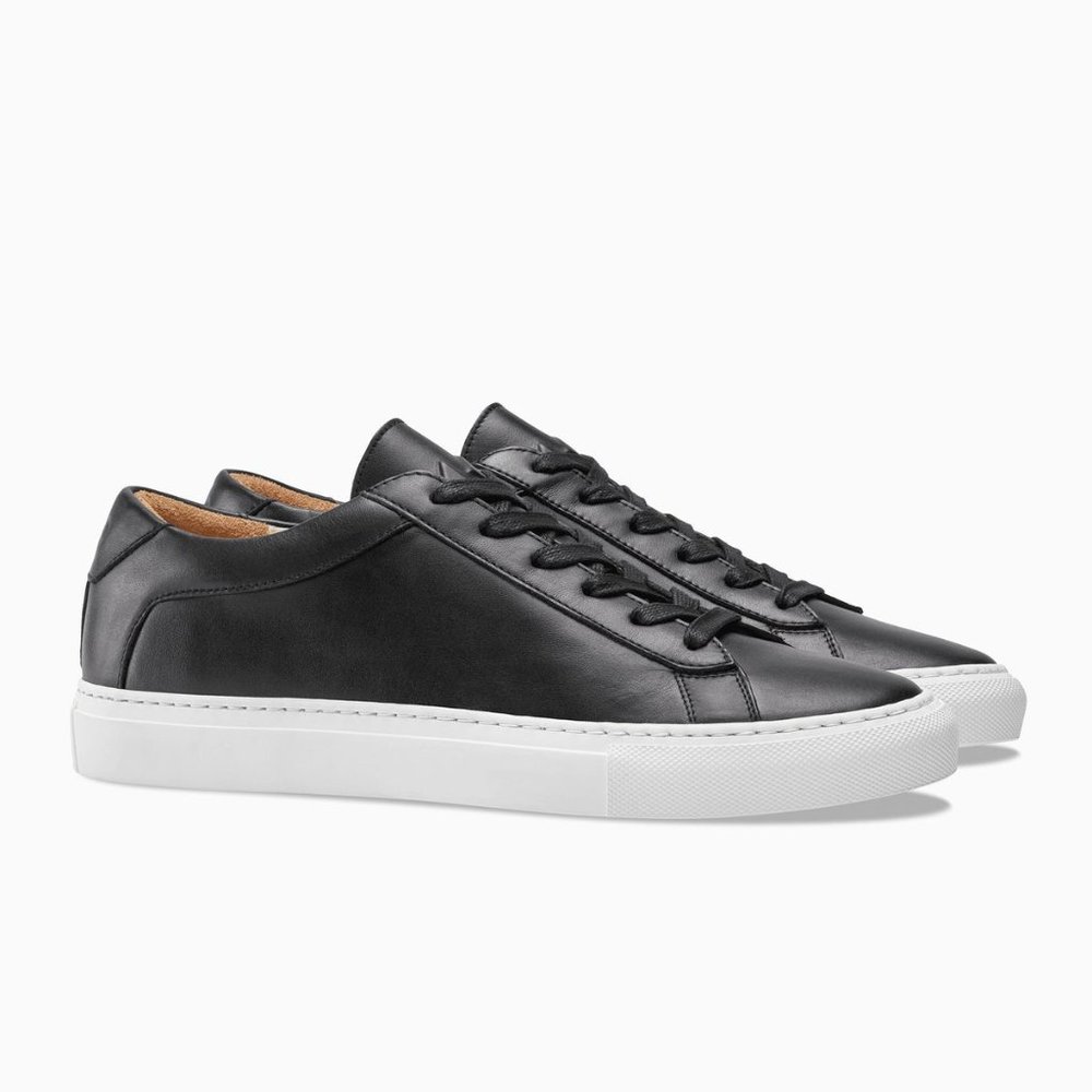 KOIO (NEW IN BOX) - Capri Low Top Leather Sneaker in Onyx - Picture 3 of 11